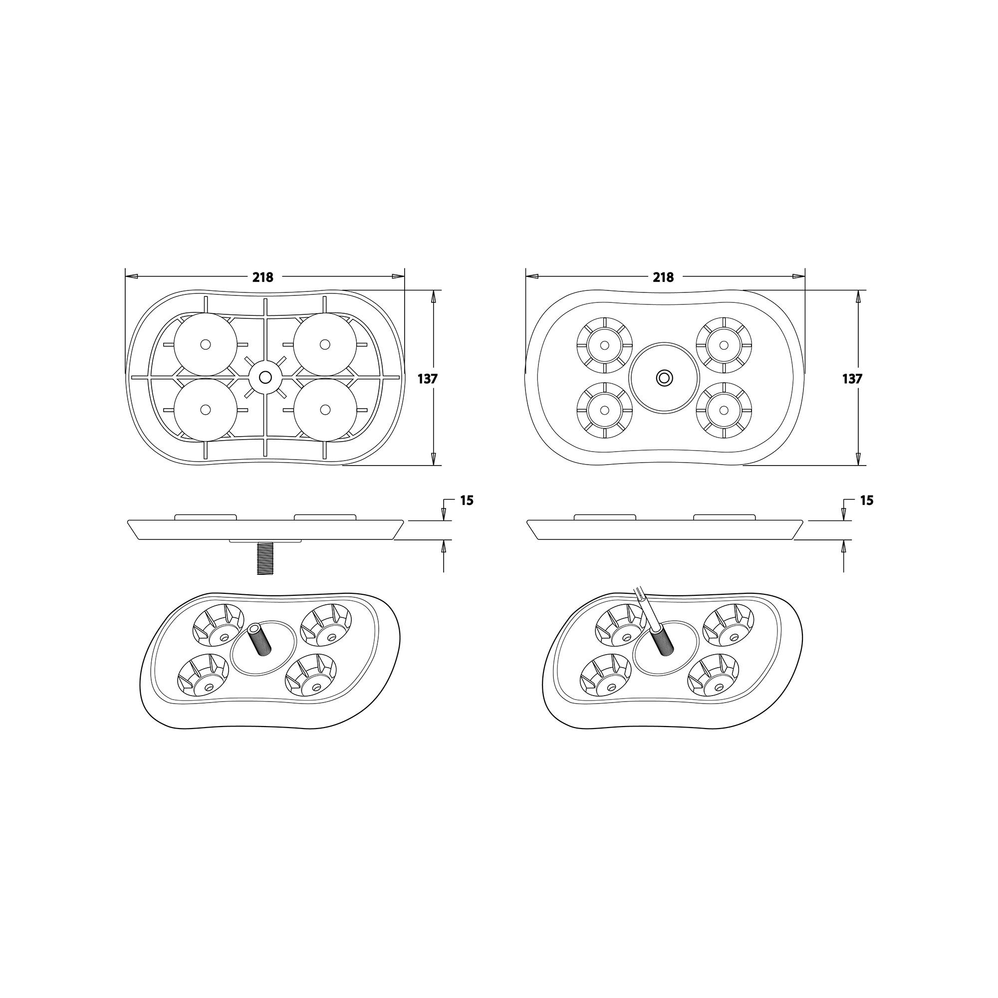RCV9822 Mini LED Amber Light Bar with Magnetic Mount tech spec